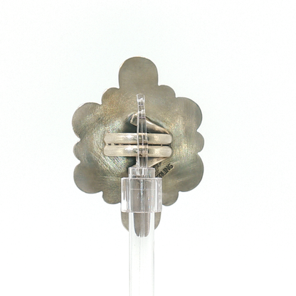 White Buffalo Cluster Ring- Adjustable