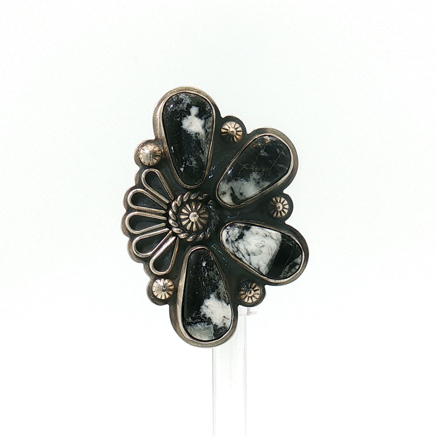 Adjustable White Buffalo Ring