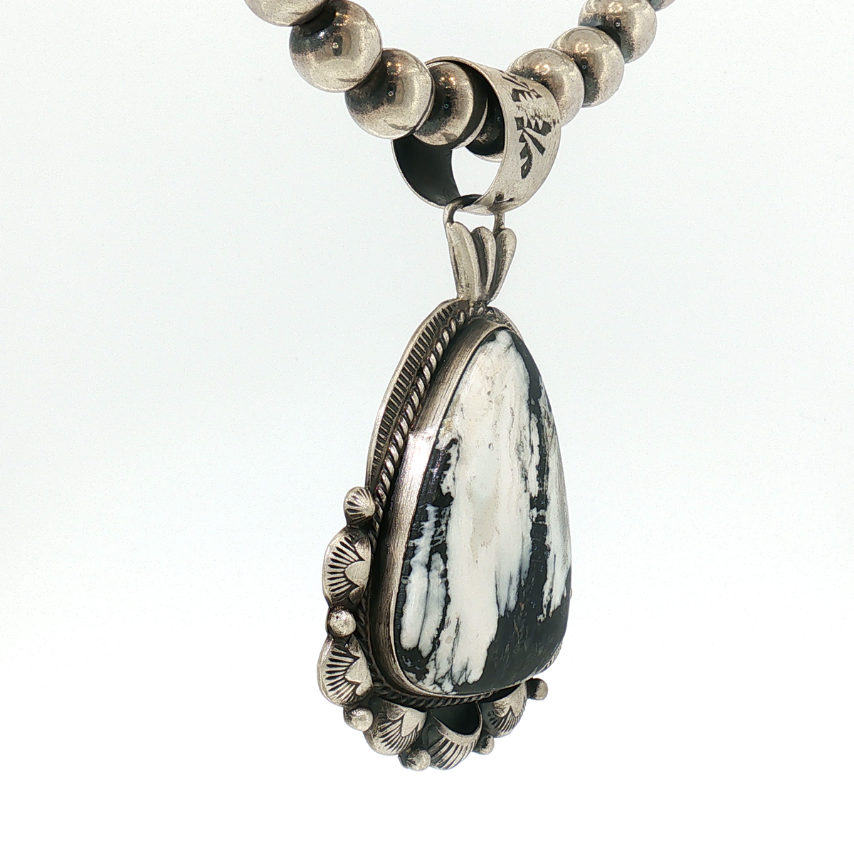 Kee Johnson White Buffalo Pendant