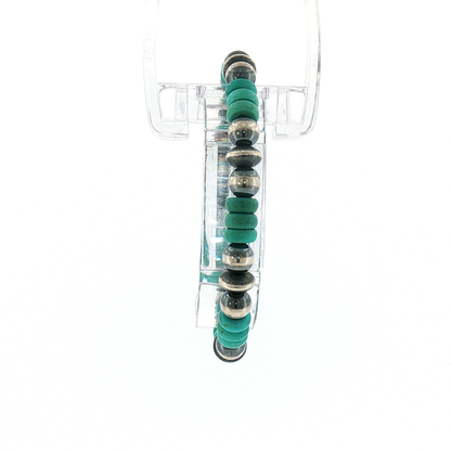 Turquoise & Pearl Stretch Bracelet