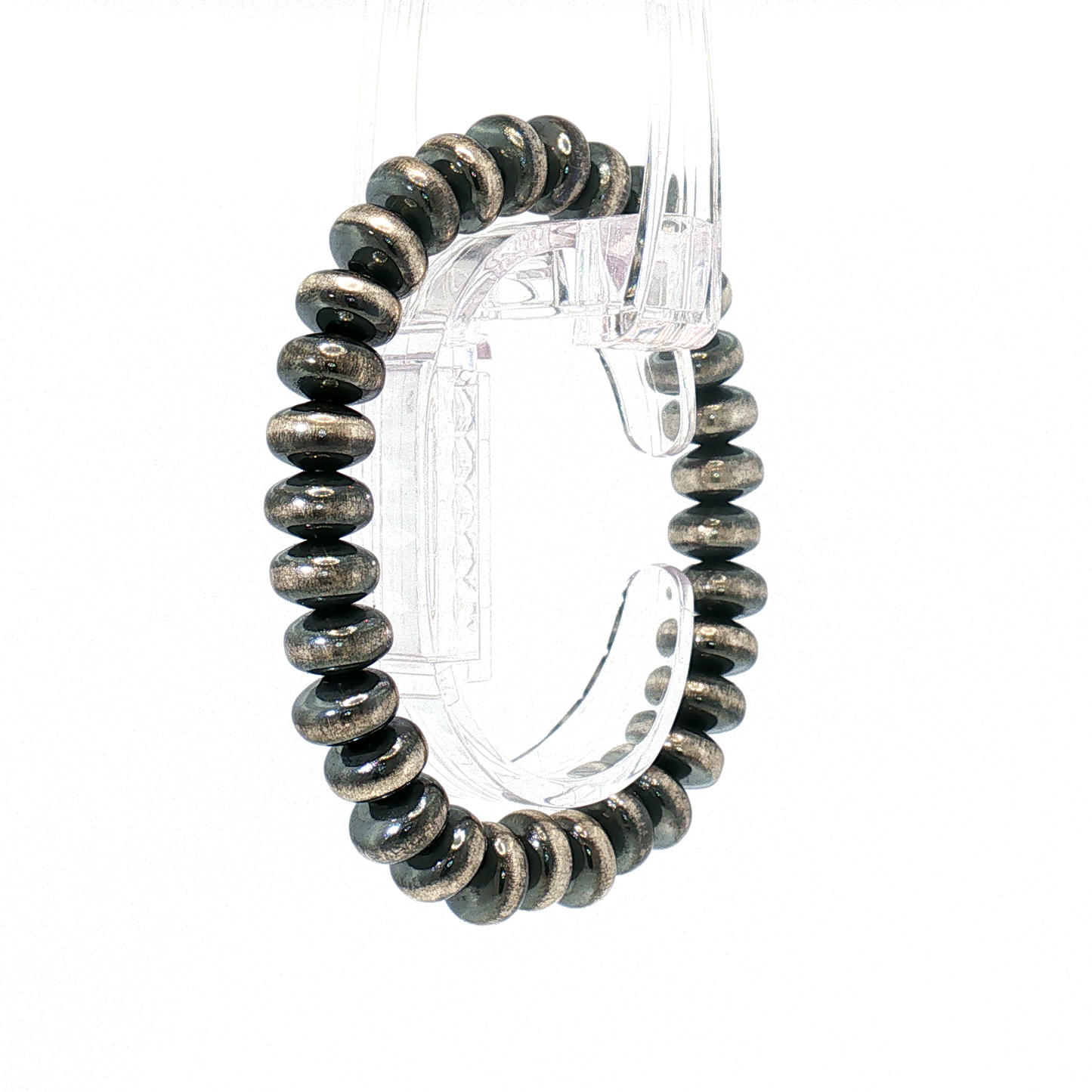 9mm Saucer Pearl Stretch Bracelet