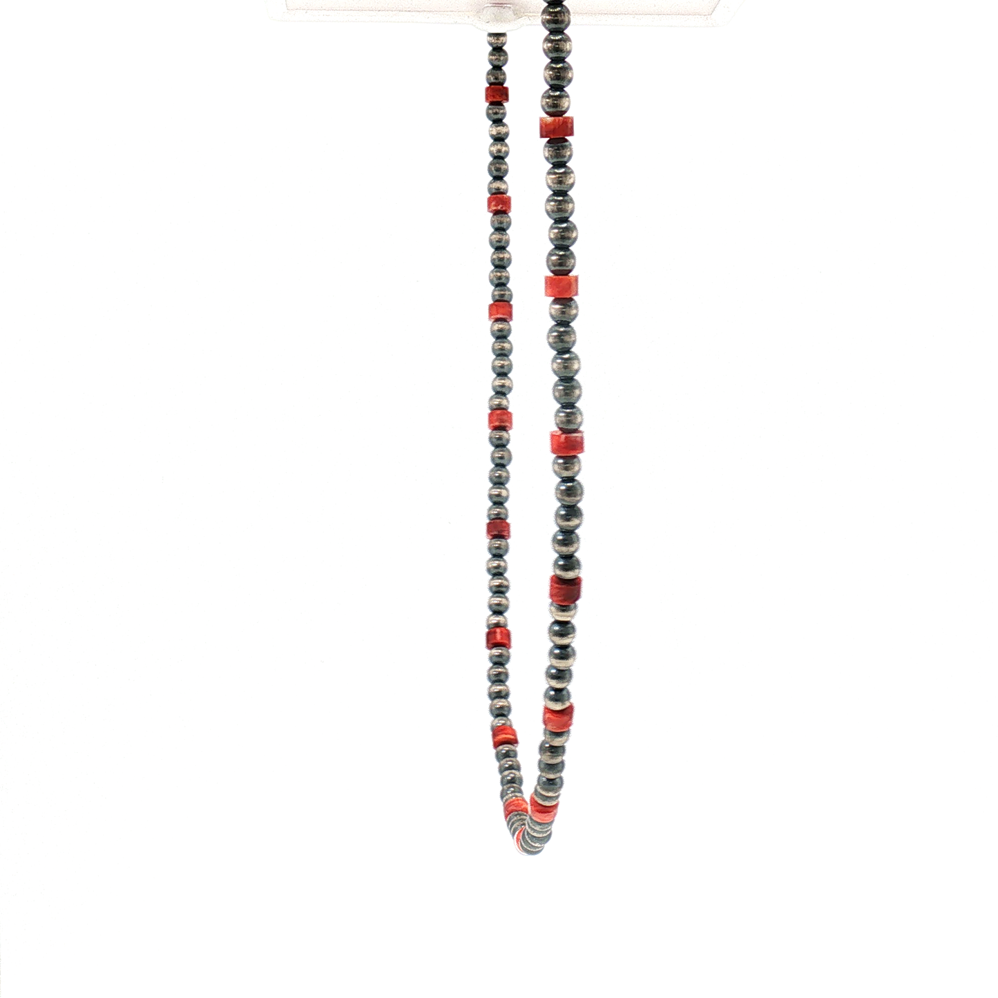 Red Spiny and 4mm Pearl Necklace