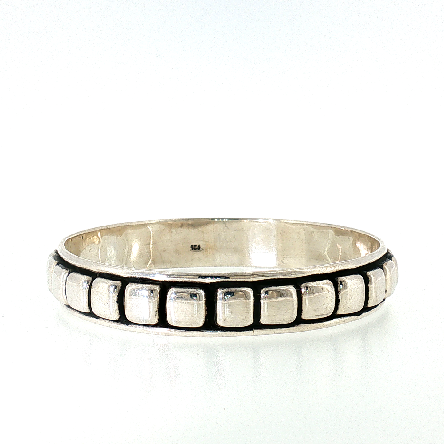 Silver Stepping Stone Bangle