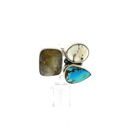 Three Stone Mixed Mine Ring