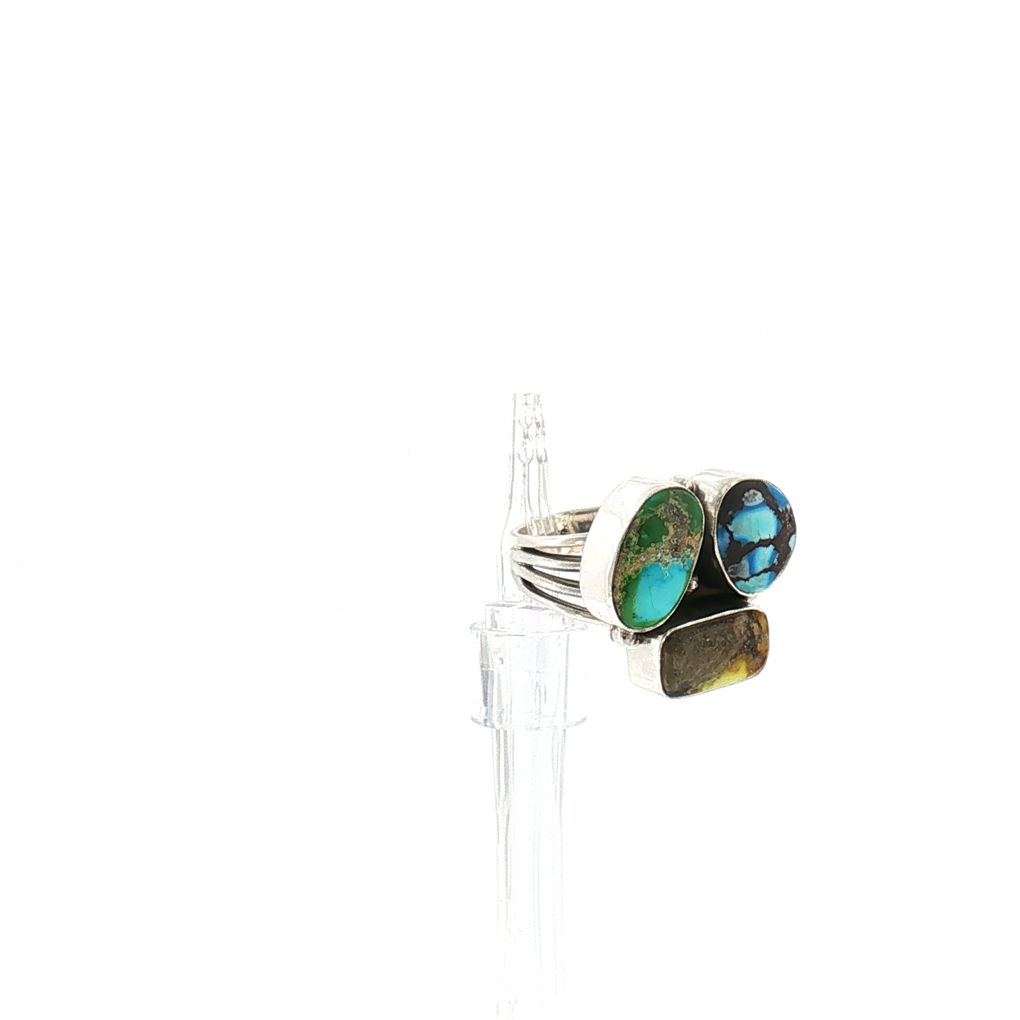 Three Stone Mixed Mine Ring- 8