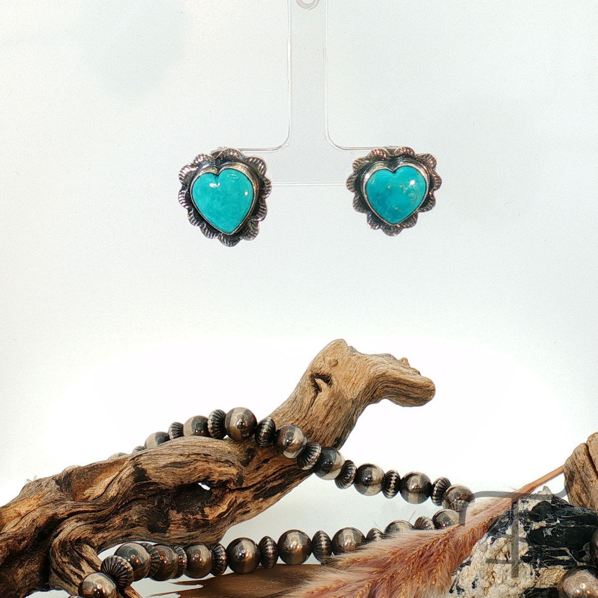 Federico Turquoise Heart Earrings