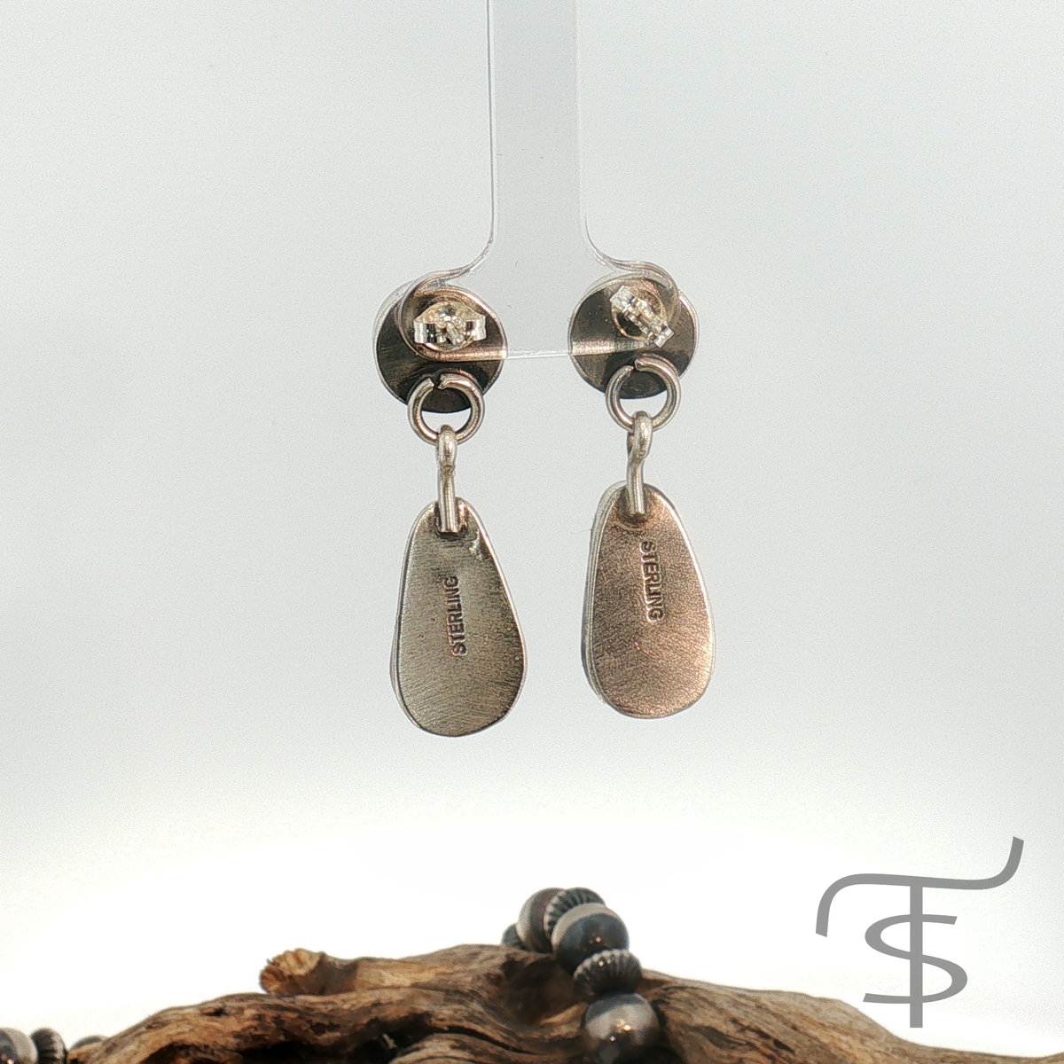 Turquoise and White Buffalo Drop Earrings