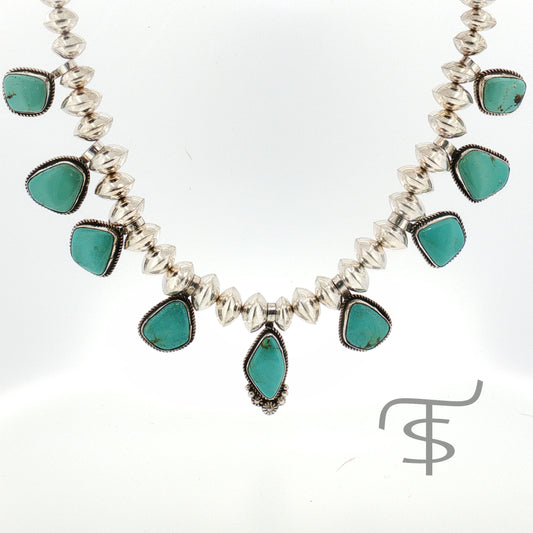9 Stone Turquoise Necklace