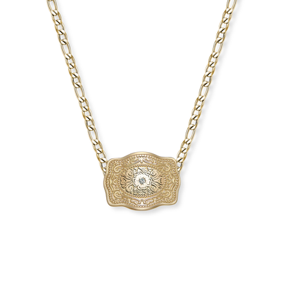 SpurWest Original Mini Buckle Necklace- Gold Amelia Rose