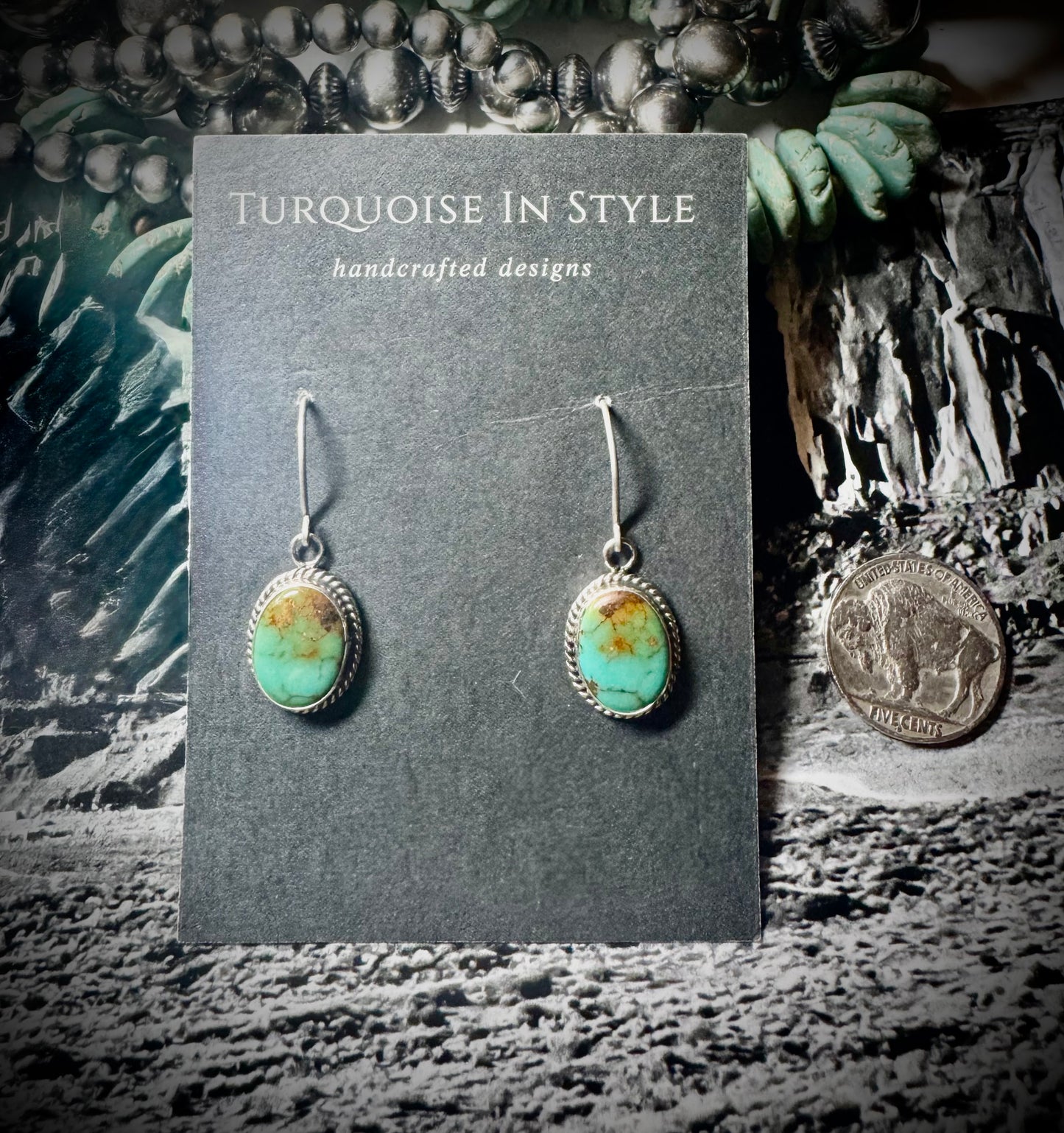 Sonoran Gem Turquoise Dangle Earrings
