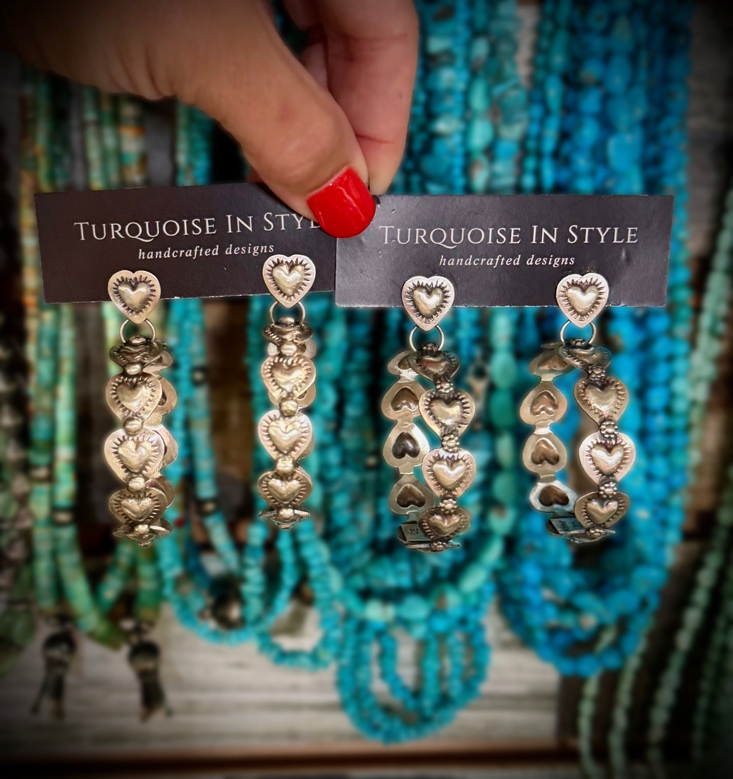 Chris Etsitty Heart Earrings