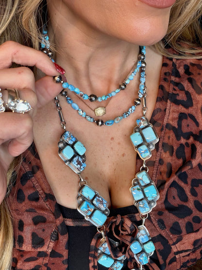 TIS Famous Golden Hills Beaded Necklaces 17"