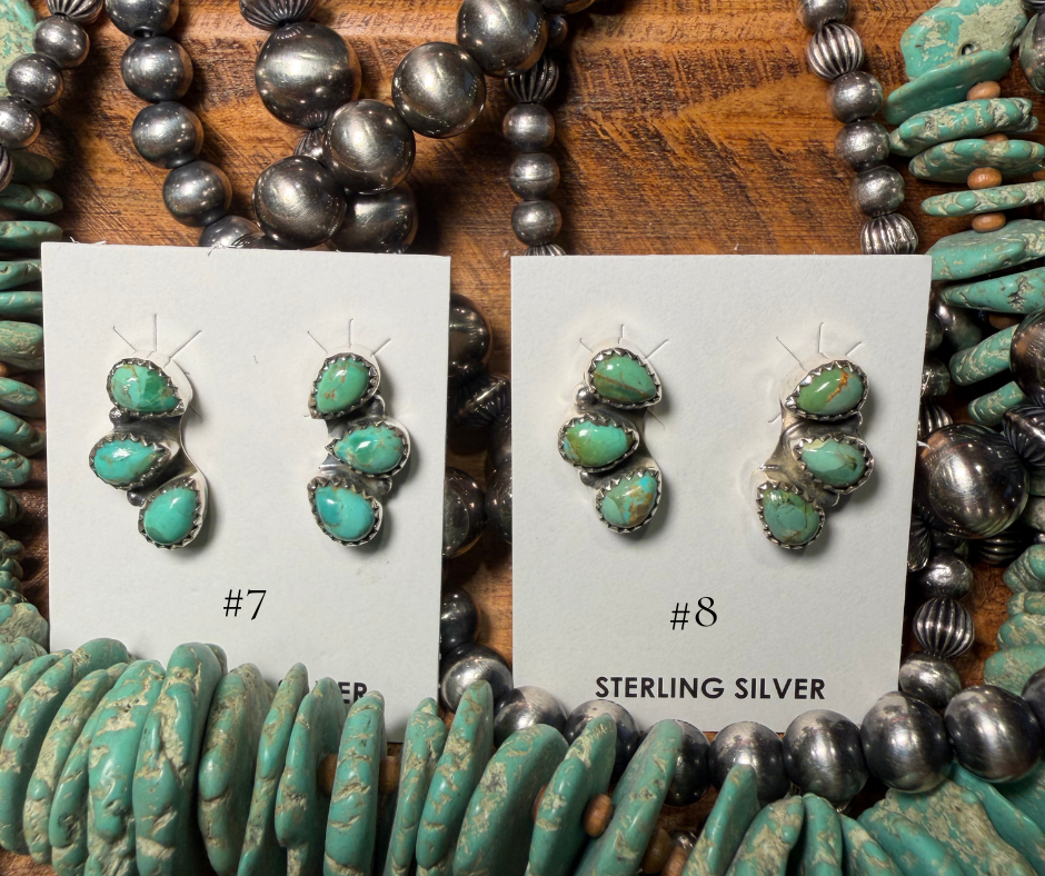 Thunder Creek Three Stone Studs- Multiple Available