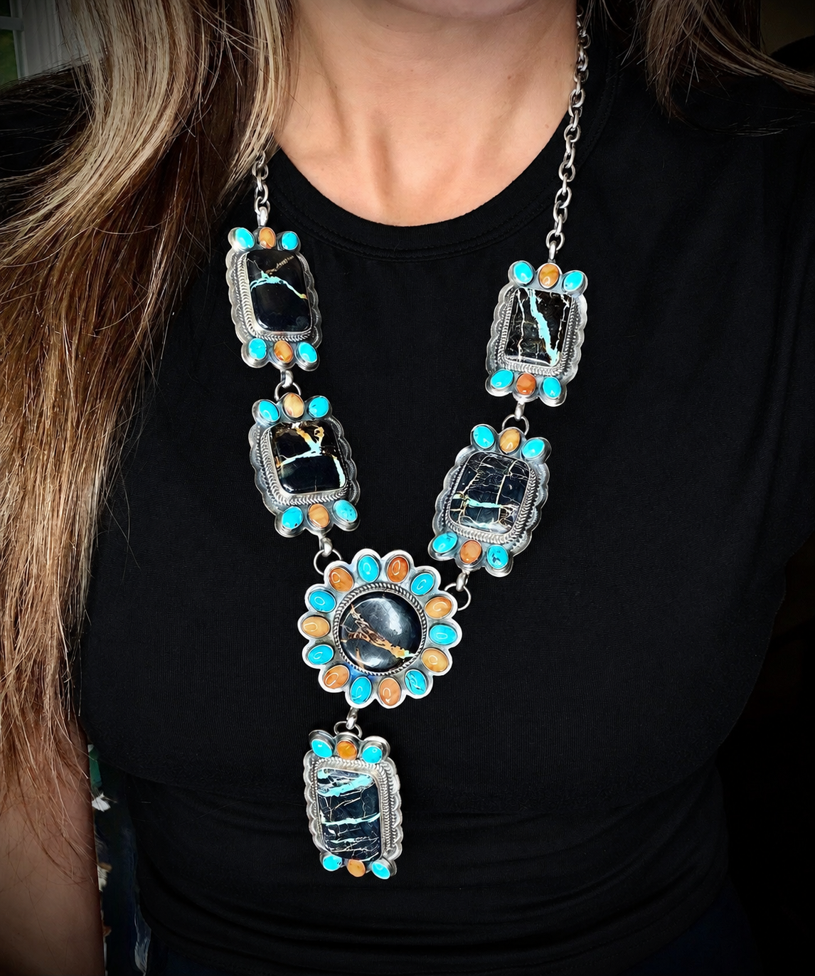 Blackjack Multi Stone Necklace