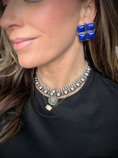 Federico Lapis Square Earrings- #3
