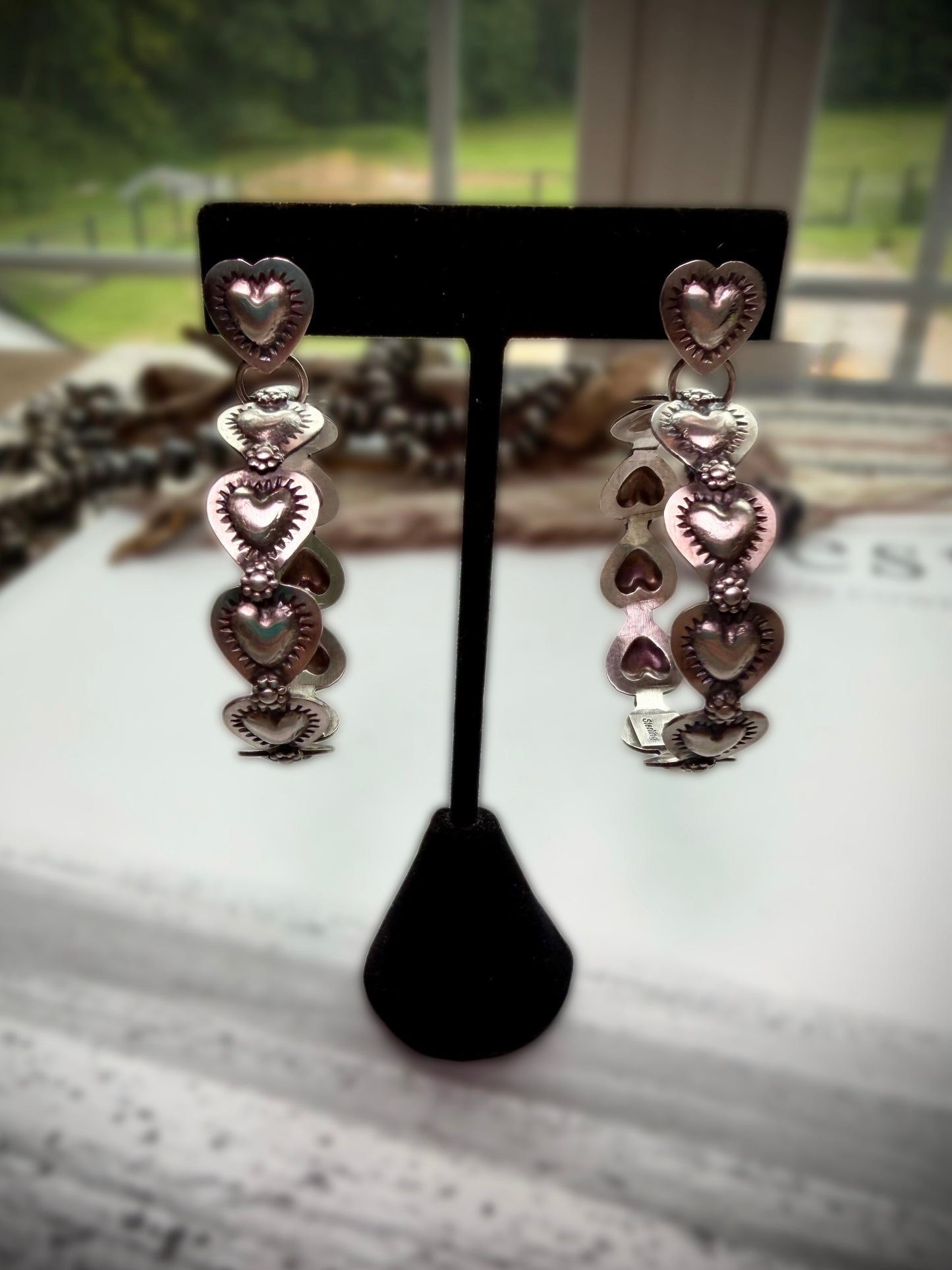 Chris Etsitty Heart Earrings