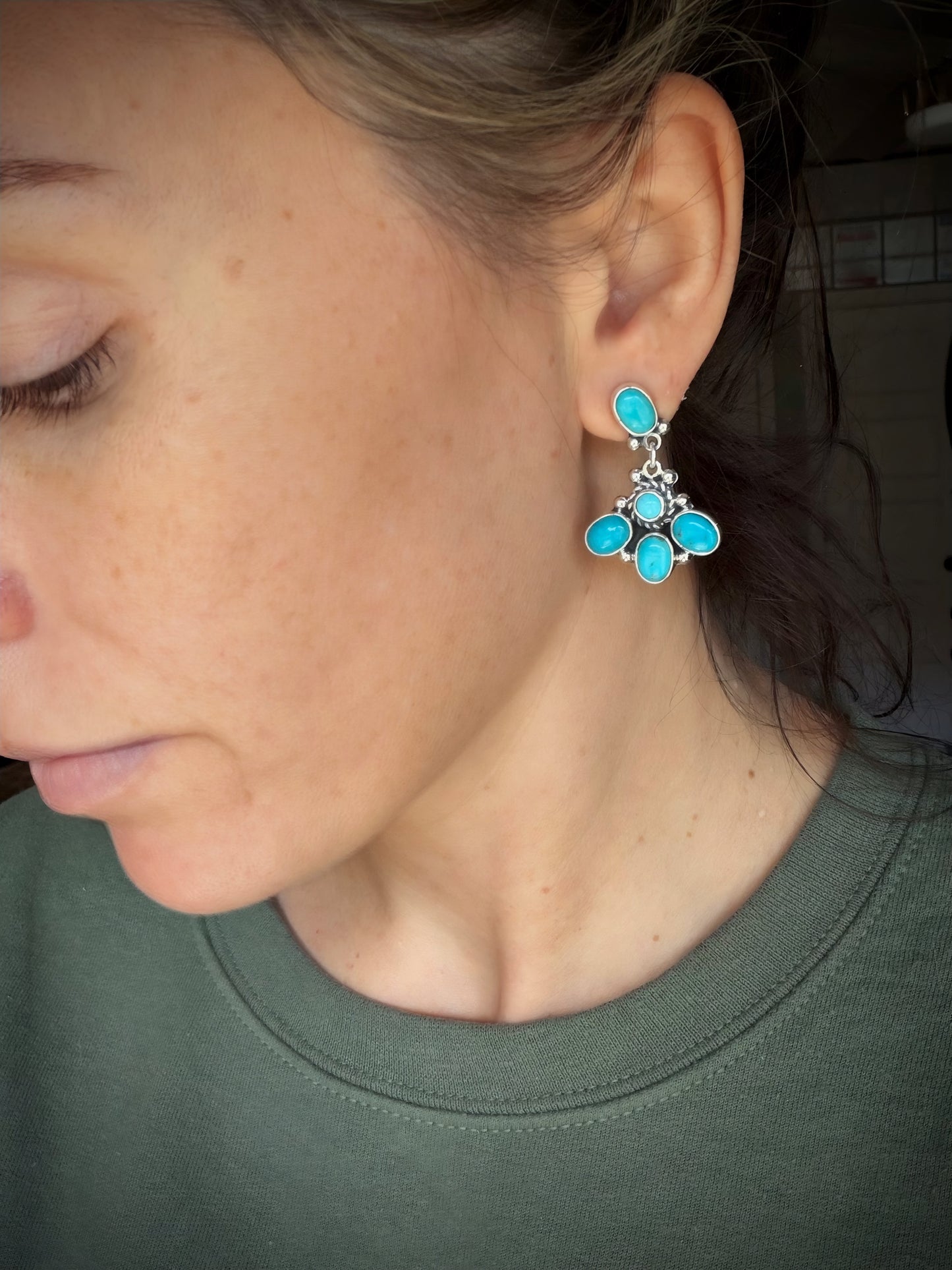 Federico Turquoise Dangle Earrings #2