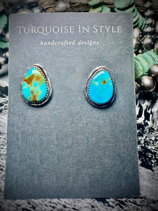 Ernest Hawthorne Sonoran Gem Turquoise Studs