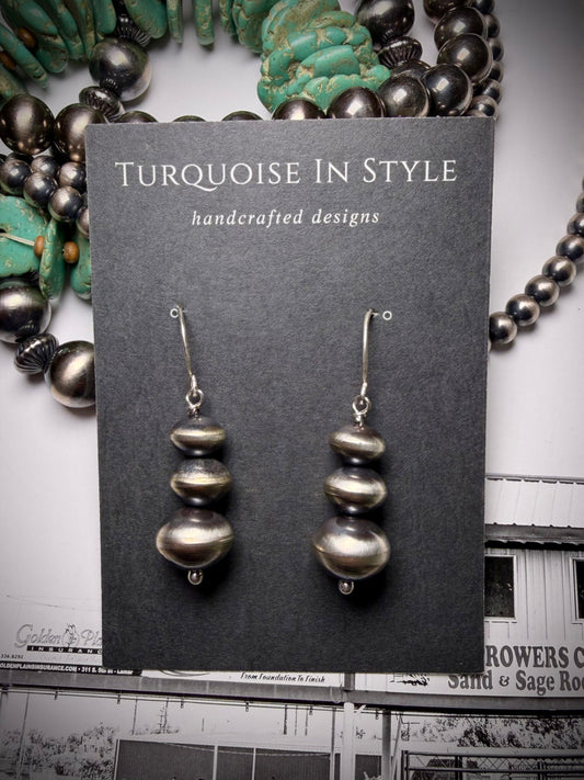 Navajo Pearl Earrings by Bryannen Halwood