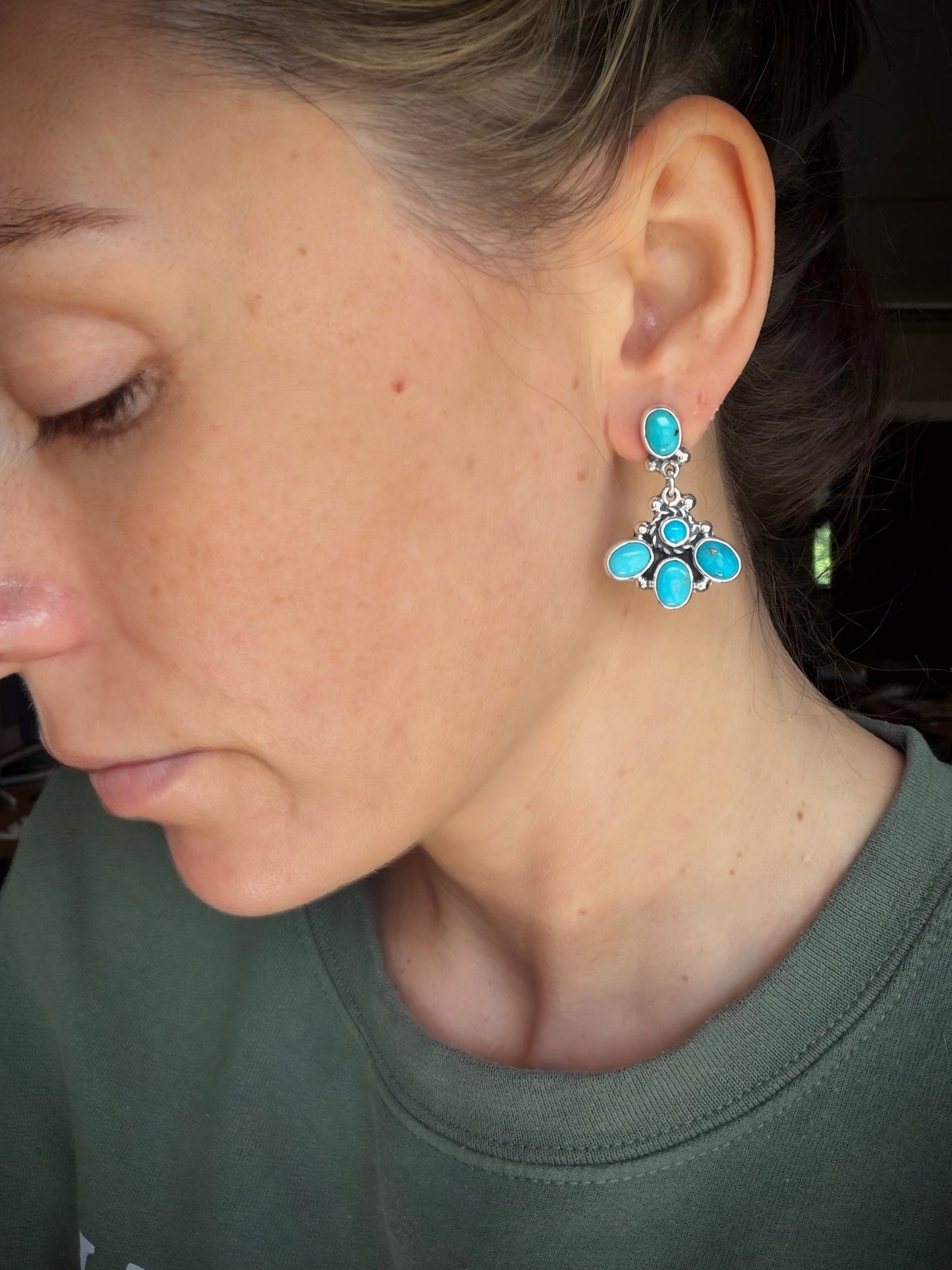 Federico Turquoise Dangle Earrings #1