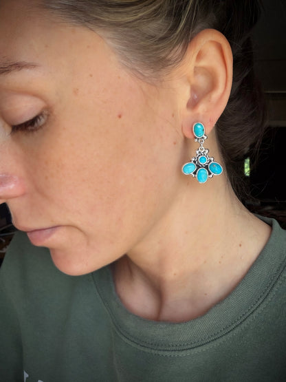 Federico Turquoise Dangle Earrings #1