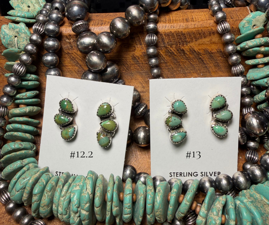 Thunder Creek Three Stone Studs- Multiple Available