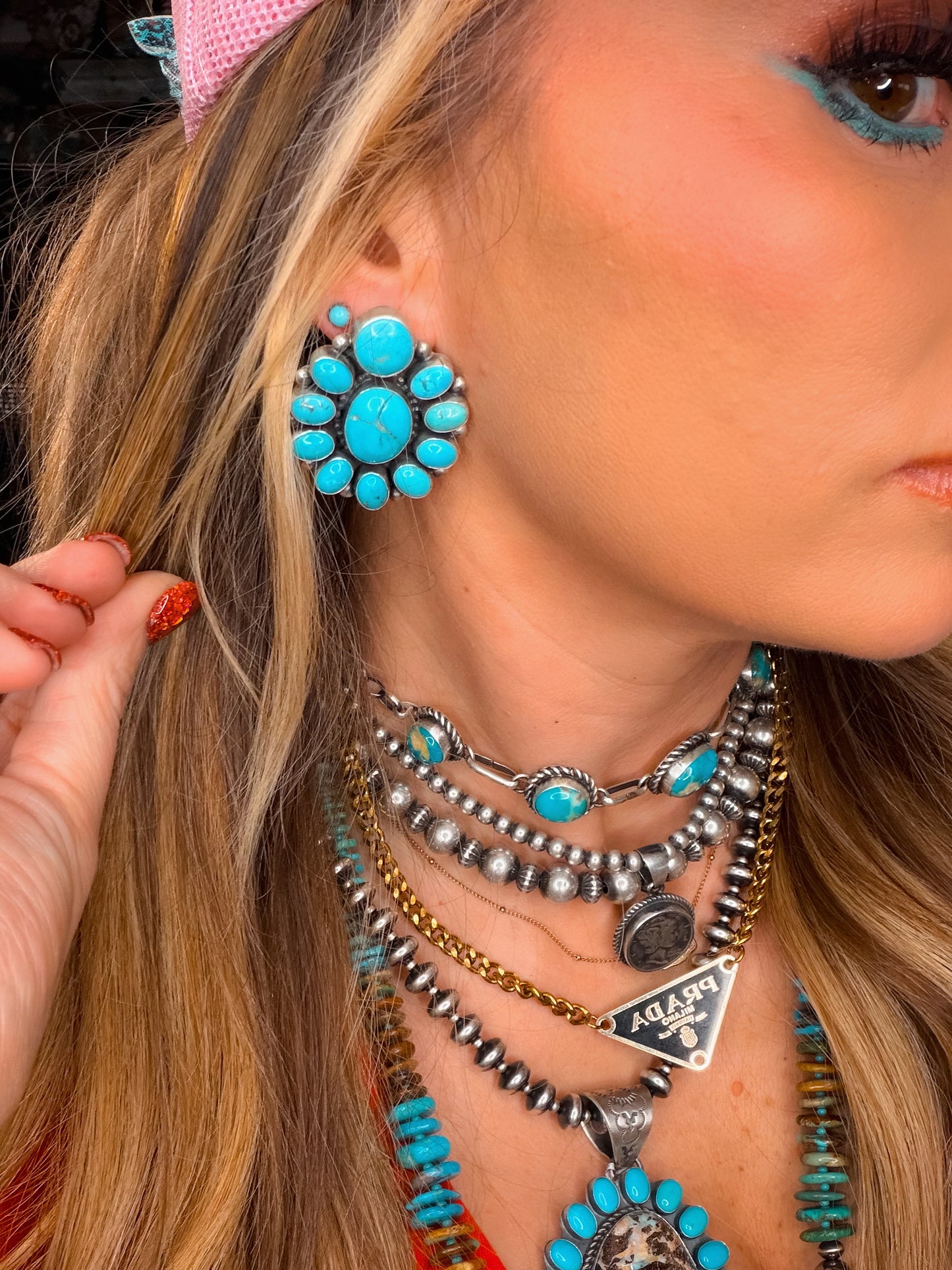 The Blaze Cluster Necklace Set