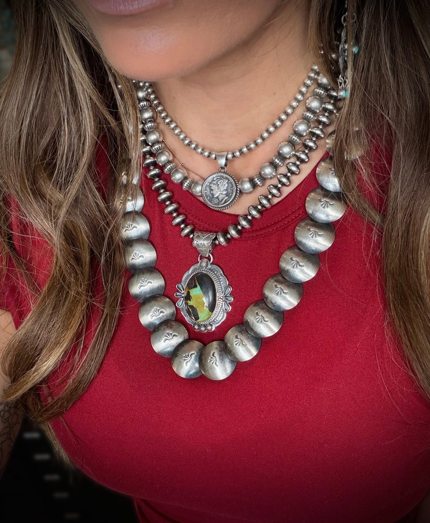 24" Marietta Kellywood Graduated Pillow Bead Necklace