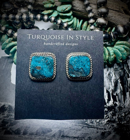 Campitos Turquoise Earrings by A.Etsitty