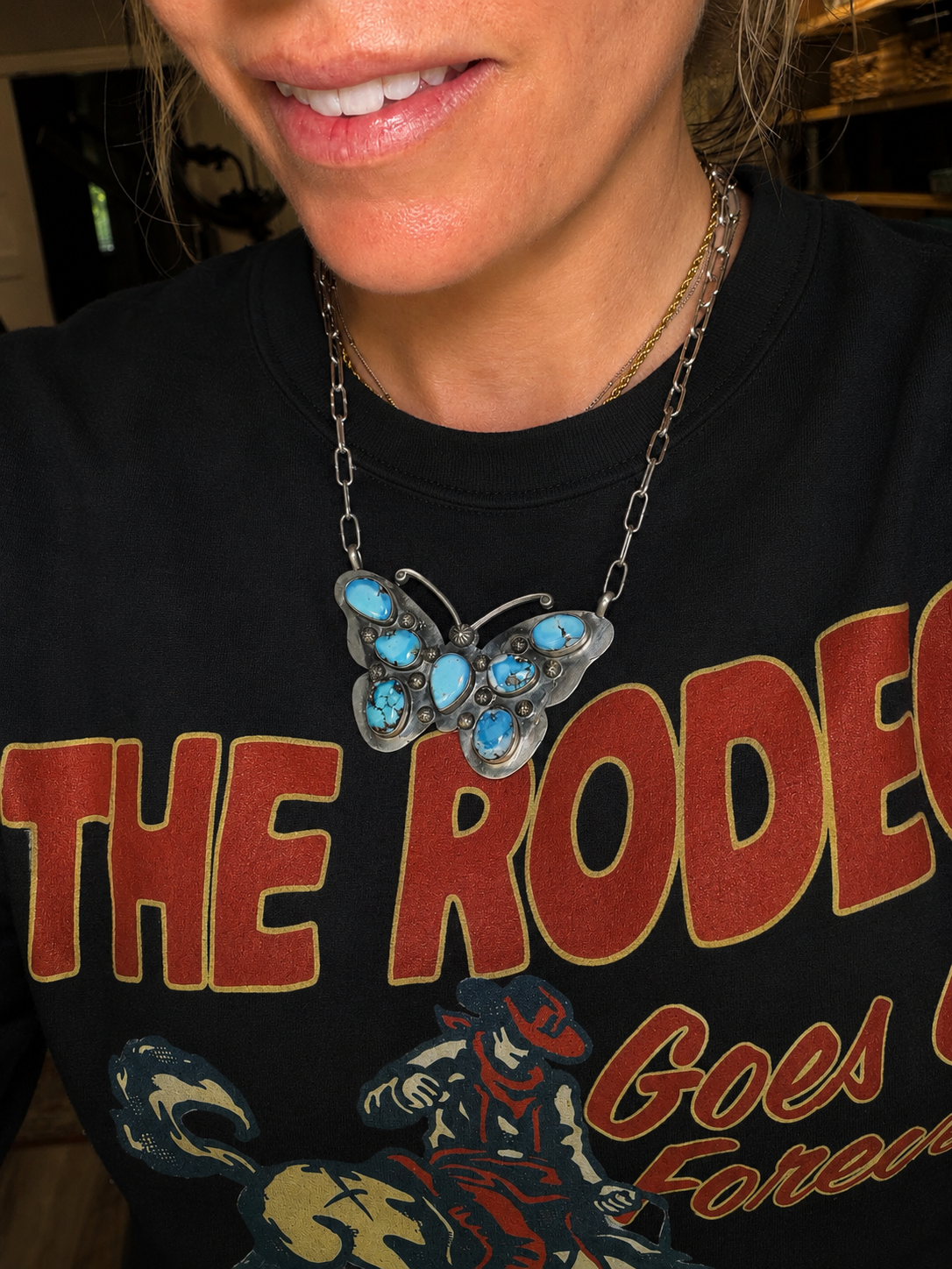 Golden Hills Butterfly Necklace