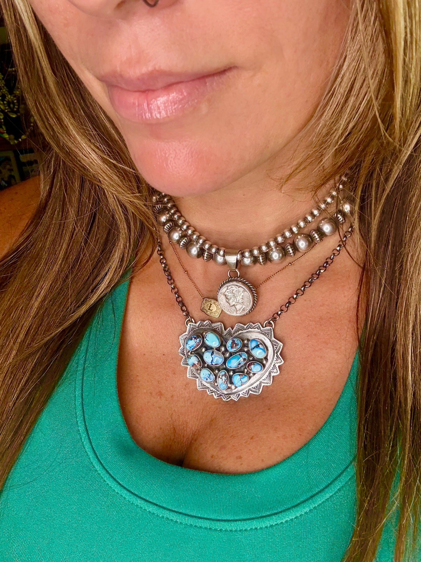 Leroy James Golden Hills Heart Necklace