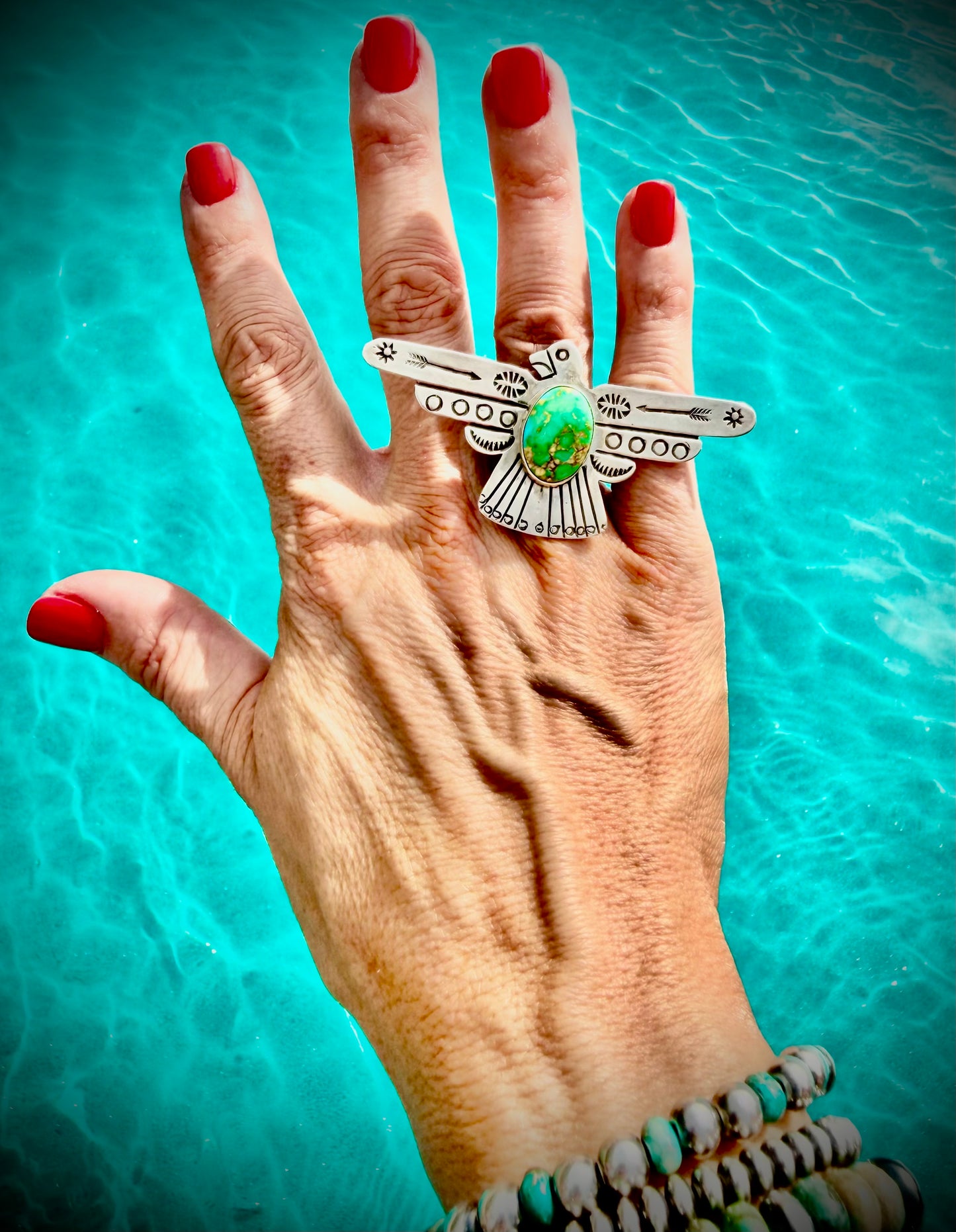 Thunderbird Adjustable Ring, Russell Sam