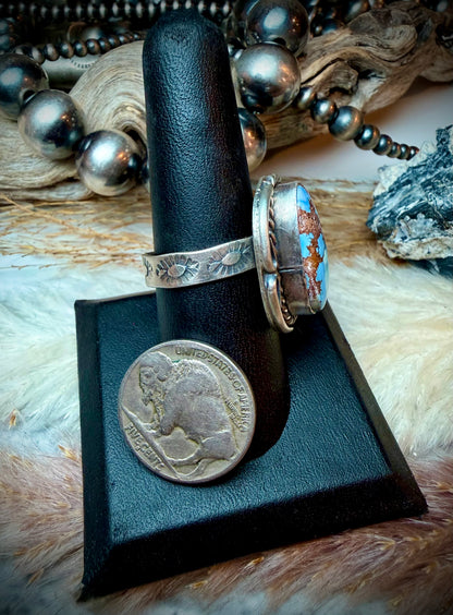 Single Stone Golden Hills Ring by Gilbert Nez
