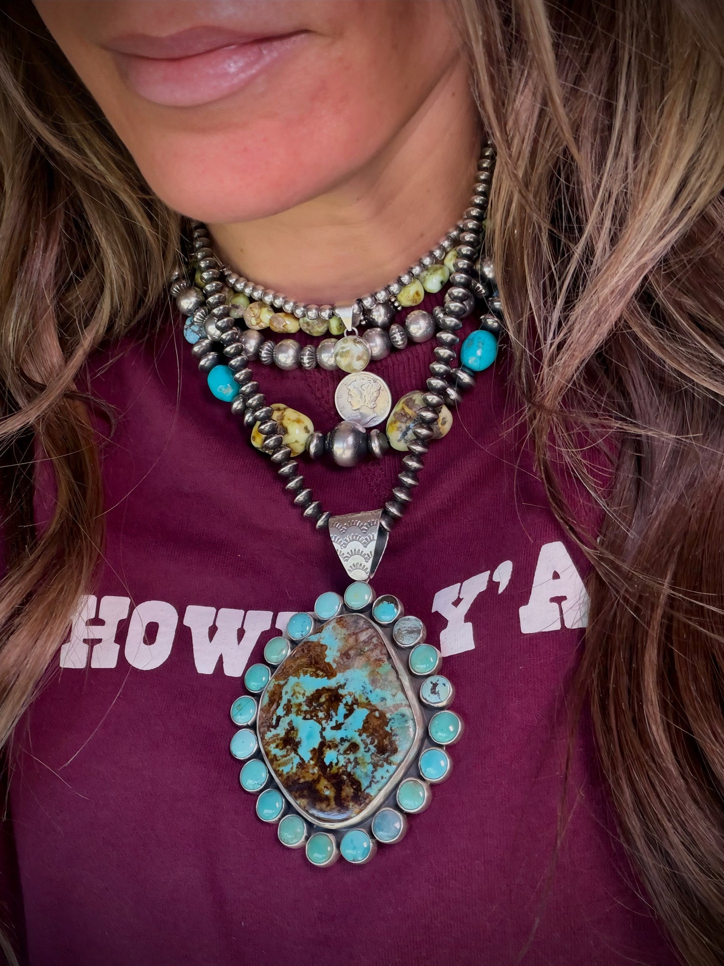 Federico Massive Royston Turquoise Pendant