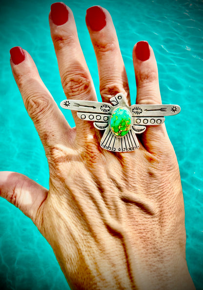 Thunderbird Adjustable Ring, Russell Sam