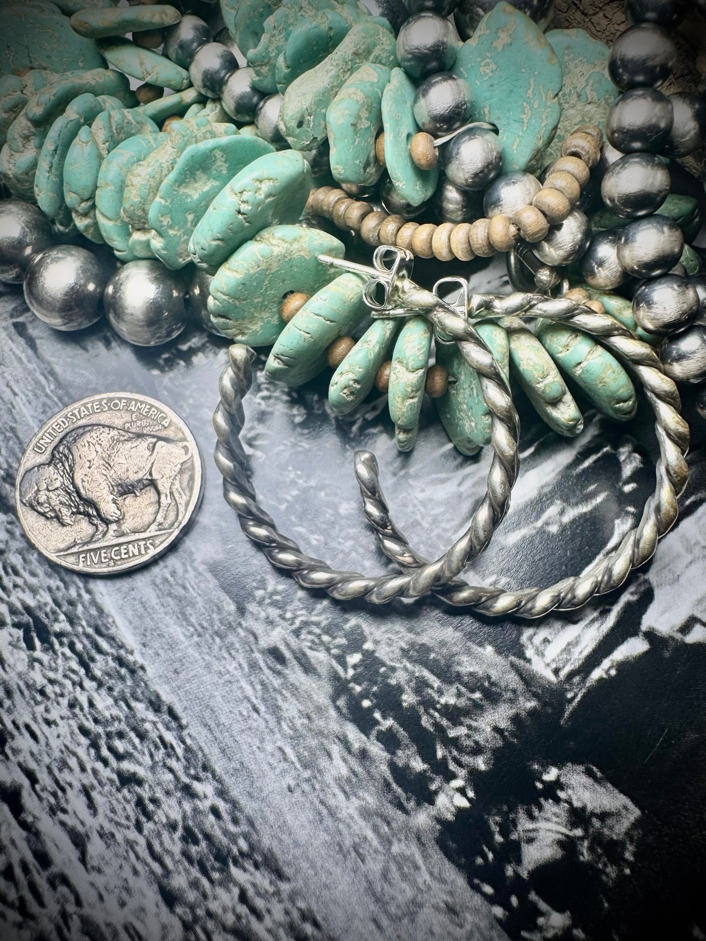 Sterling Twisted Hoops by Elaine Tahe