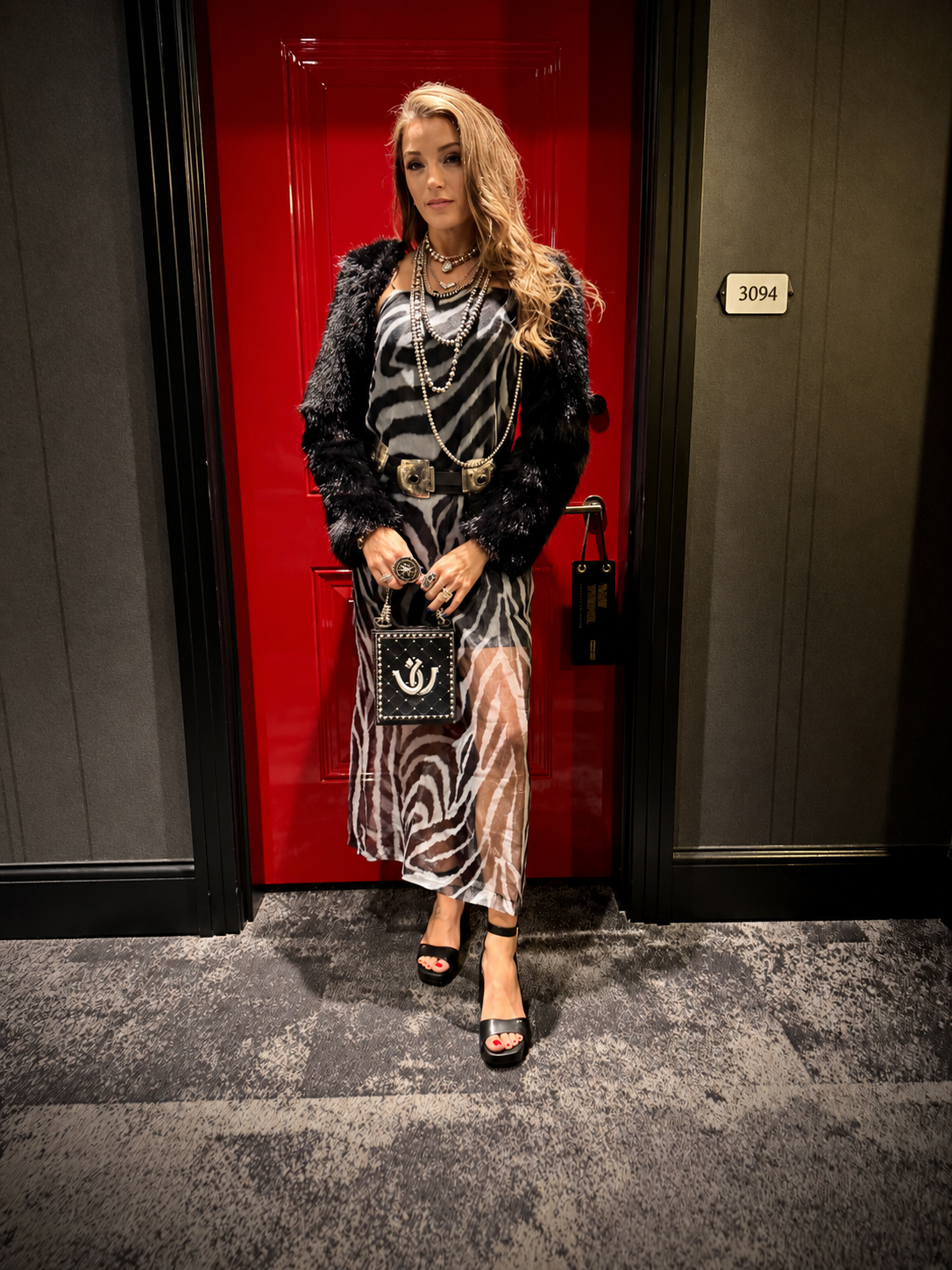 The Black Tie Faux Fur Shrug