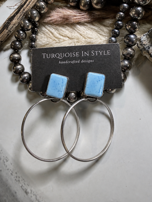 Golden Hills Stud Hoop Earrings by Jeff Largo