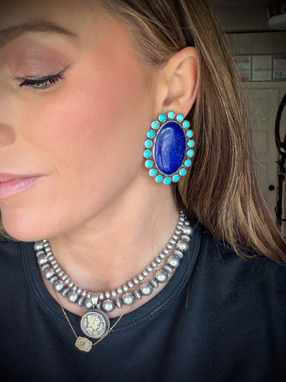 Federico Lapis & Turquoise Earrings