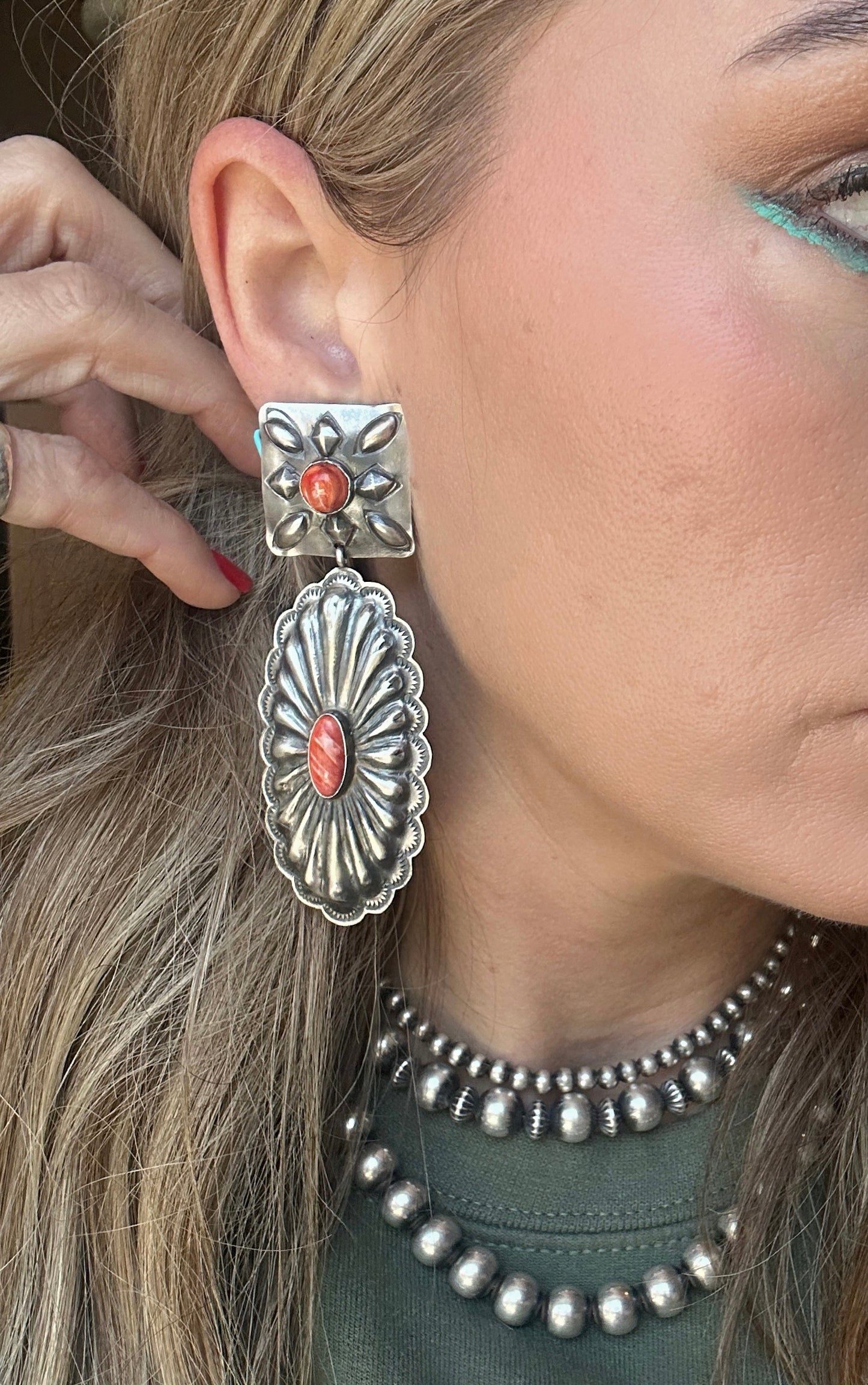 Rita Lee Spiny Concho Earrings