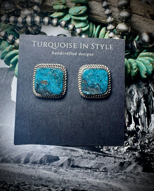 Campitos Turquoise Earrings by A.Etsitty