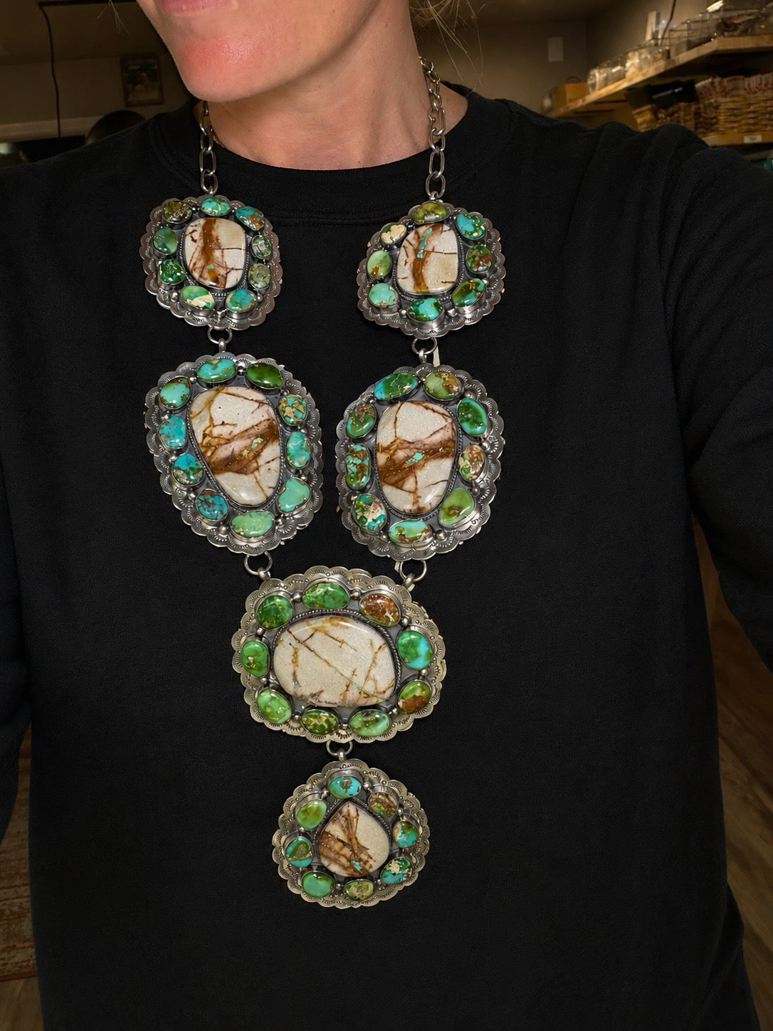 Massive Royston Ribbon & Sonoran Gold Necklace