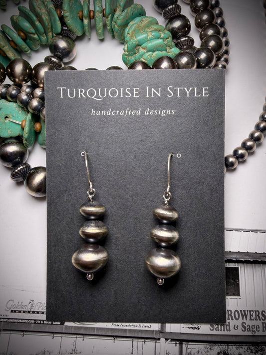 Navajo Pearl Earrings by Bryannen Halwood