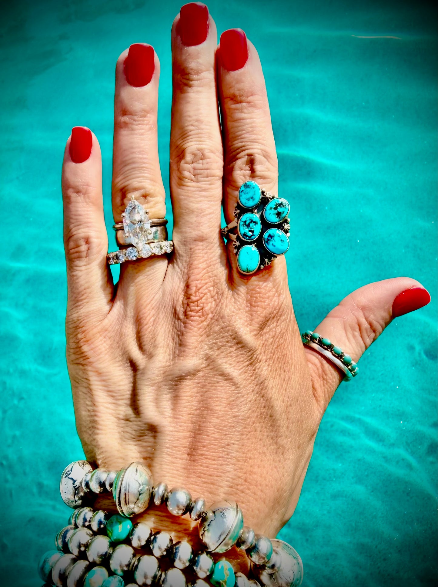 Nugget Kingman Five Stone Half Cluster Ring