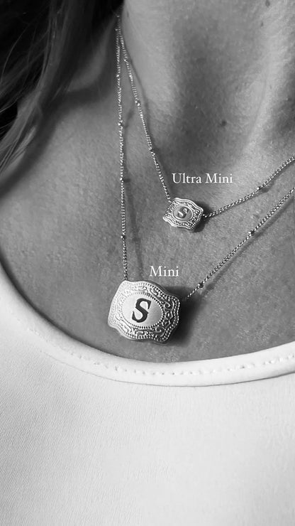 SpurWest Original Mini Buckle Necklace- Silver Amelia Rose