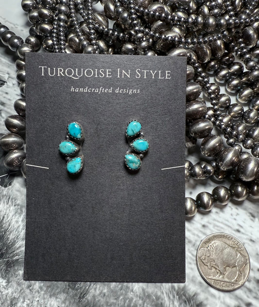 Three Stone Earrings