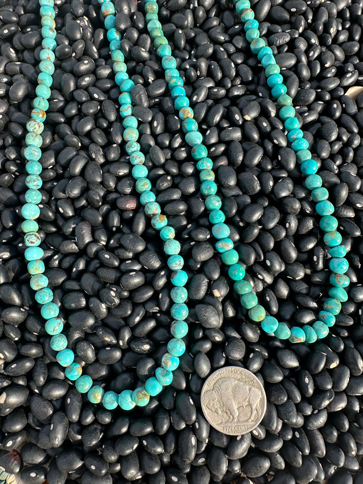 6mm 17" Turquoise Necklace