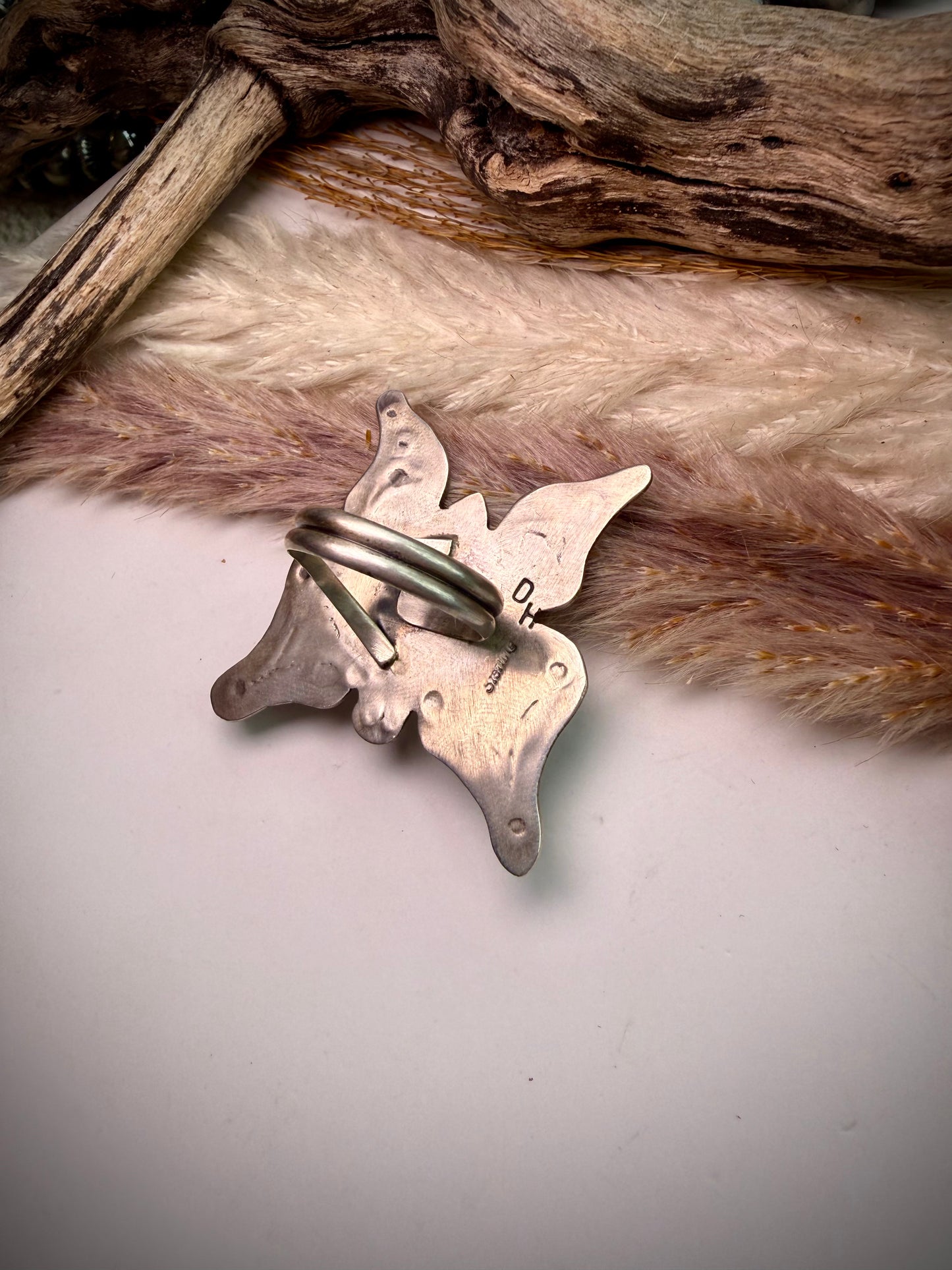 Prince Turquoise Butterfly Ring- Adjustable