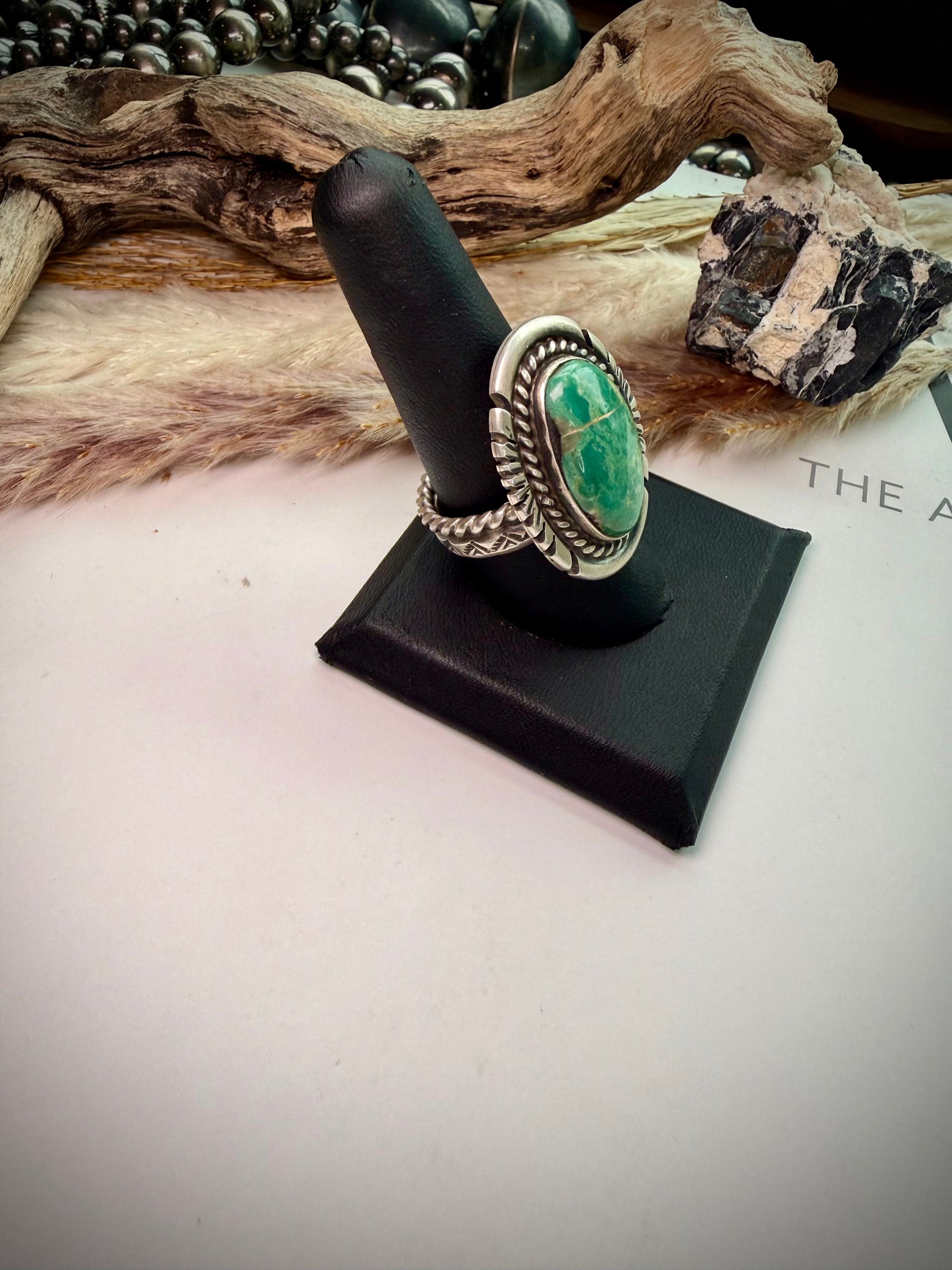 Adjustable Green Royston Ring