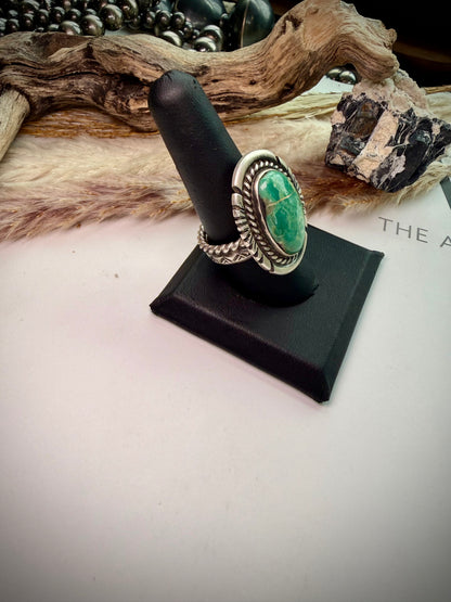 Adjustable Green Royston Ring